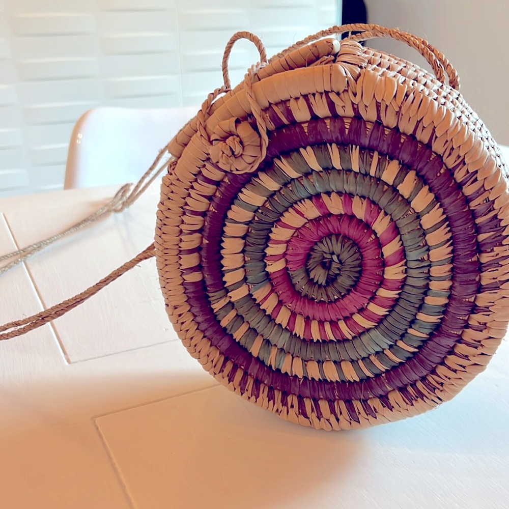 Woven Round Shoulder Bag Multicolor I love this little bag it holds a lot GUC